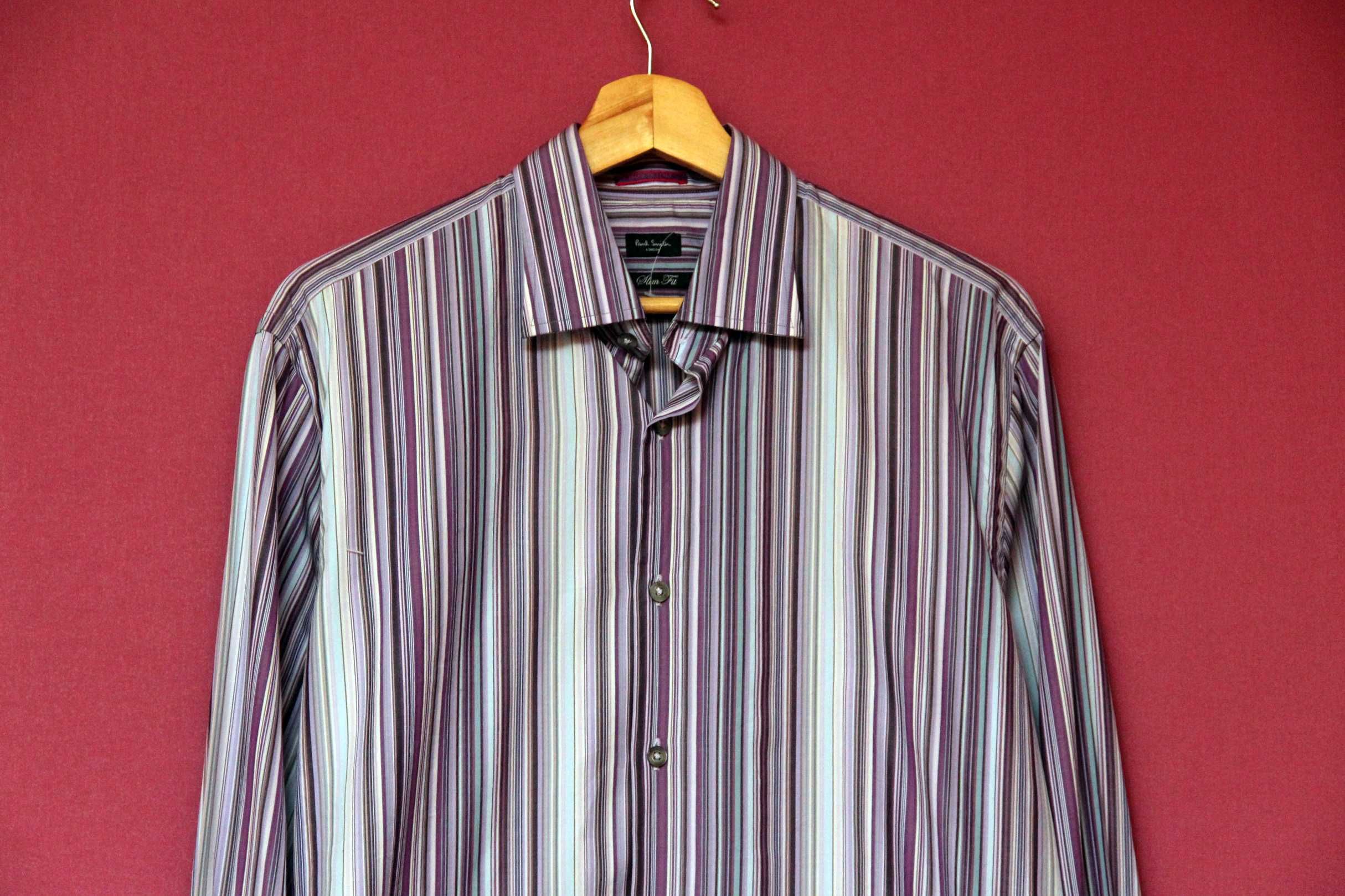 Paul Smith  15 38 L приталеная рубашка из хлопка made in Italy