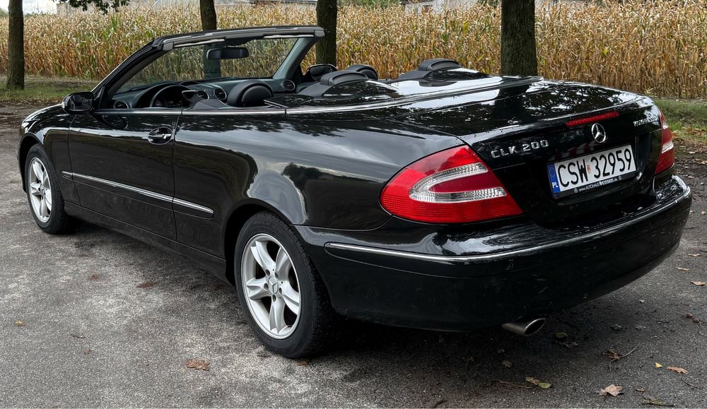 **Mercedes Benz CLK 200K 163km, W209, cabrio, skóry, automat**
