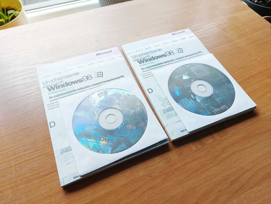 Windows 98 SE CD Instrukcja Klucz Vintage Retro zestaw