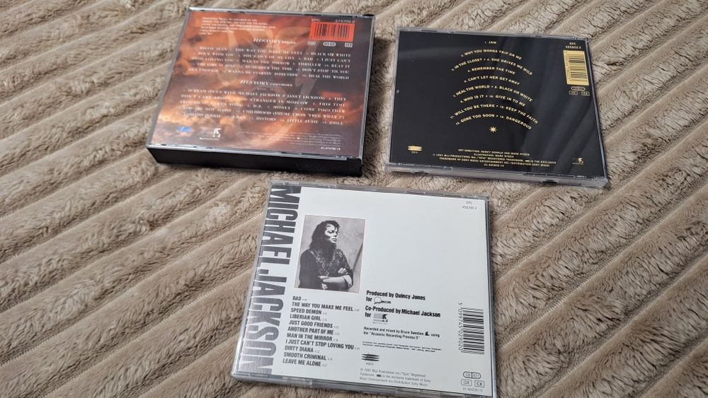 CD Michael Jackson - DANGEROUS , BAD , HISTORY Zestaw 3 Albumy