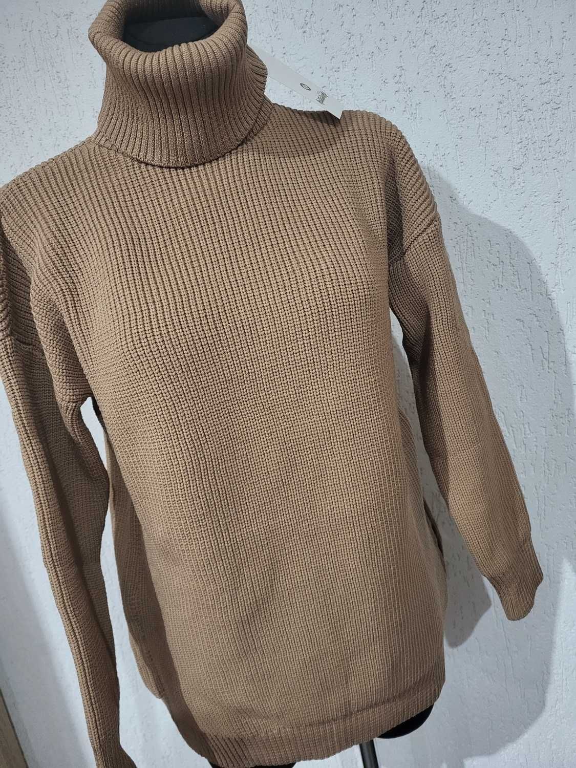 Sweter golf kolor karmel 46