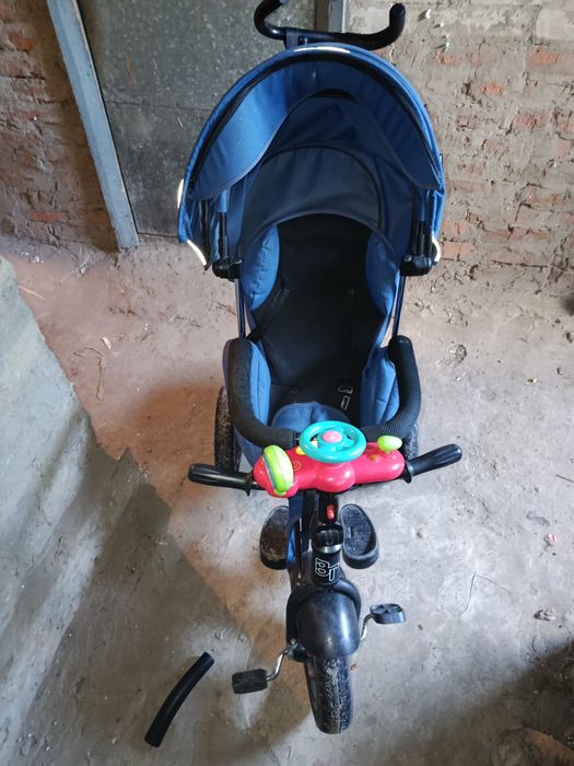 Дитячий велосипед-коляска ,з батьківською ручкою