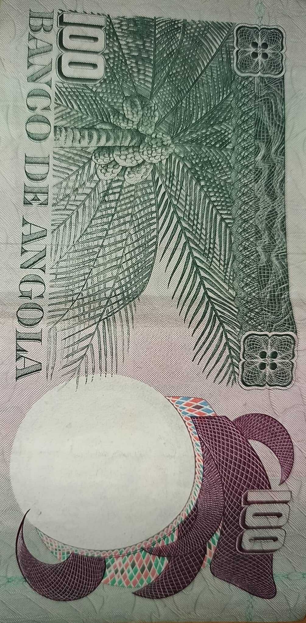 Nota 100 escudos banco de Angola 1973