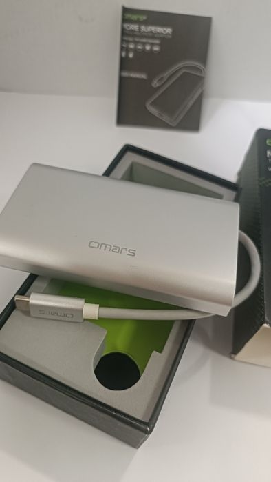 Hub-C  Omars Mais superior tipo-c com leitor de cartão Sd HDMI rj45