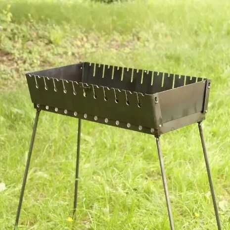 Мангал на 12 шампурів + шампури + чохол /два рівня / 3мм.