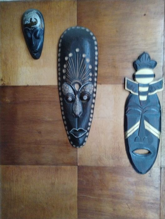 Maski afrykańskie 3 sztuki.