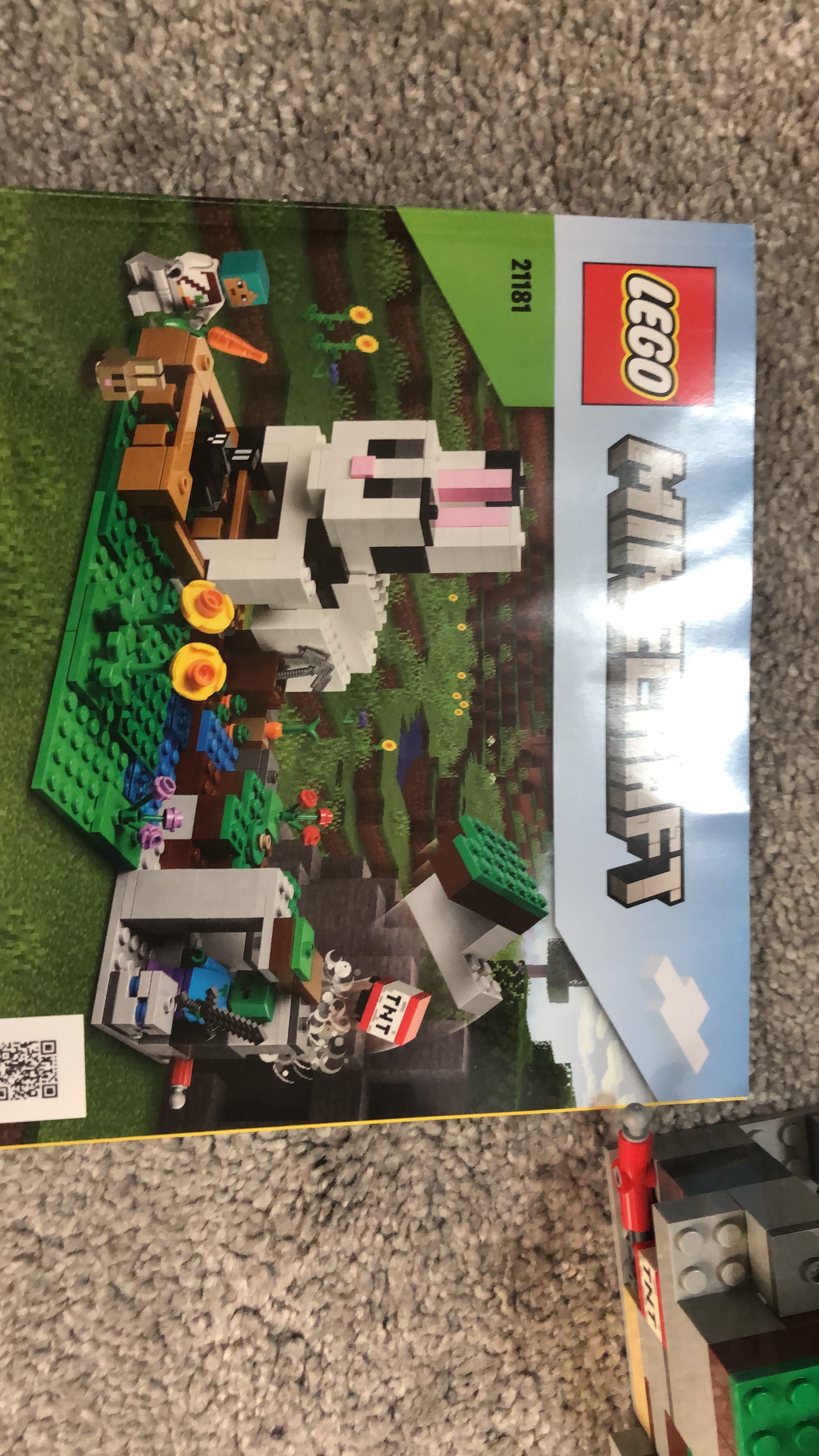 Zestaw LEGO minecraft królicza farma 21181