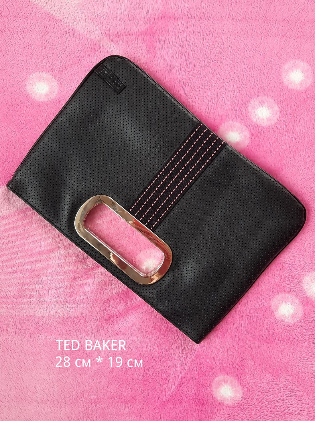 Клатч черный TED BAKER маленькая сумка