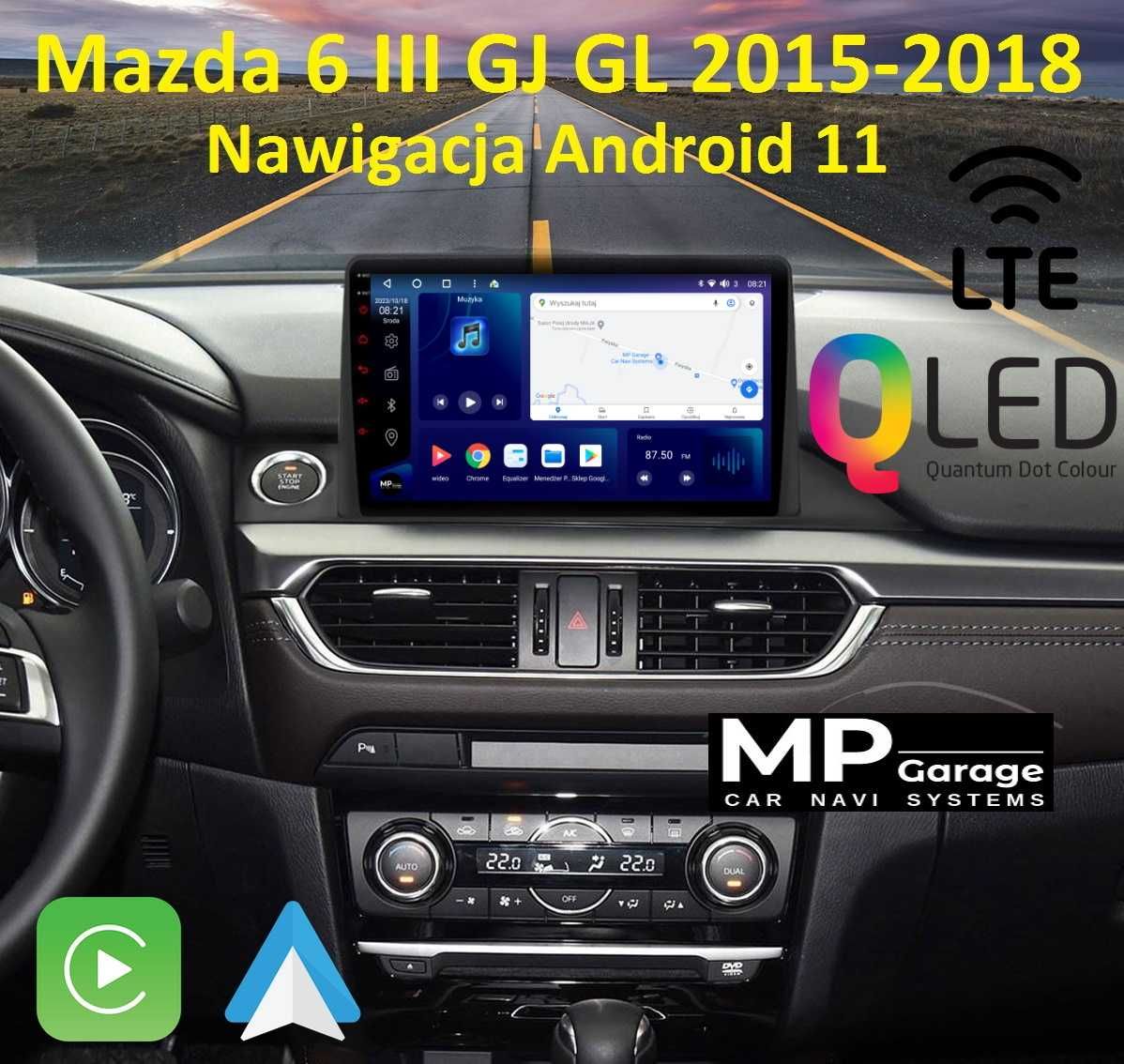 Mazda 6 III Radio Android 4G Qled CarPlay/AA LTE Montaż Gwarancja