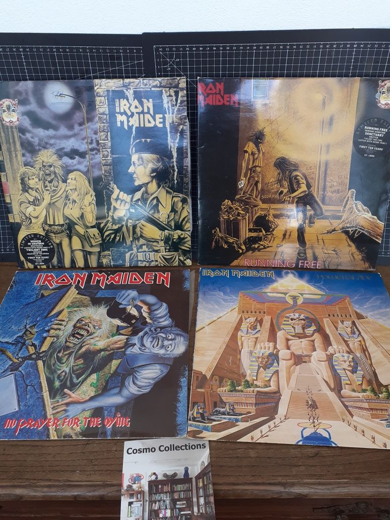 Discos de Vinil Iron Maiden powerslave, no prayer for the dying. Ótimo