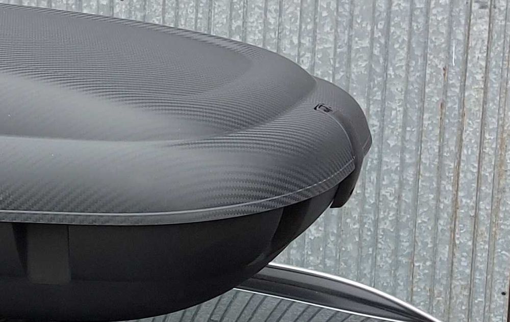 Włoski Box bagażnik dachowy CARBON 400 + gratis Paski czarno grafitowy