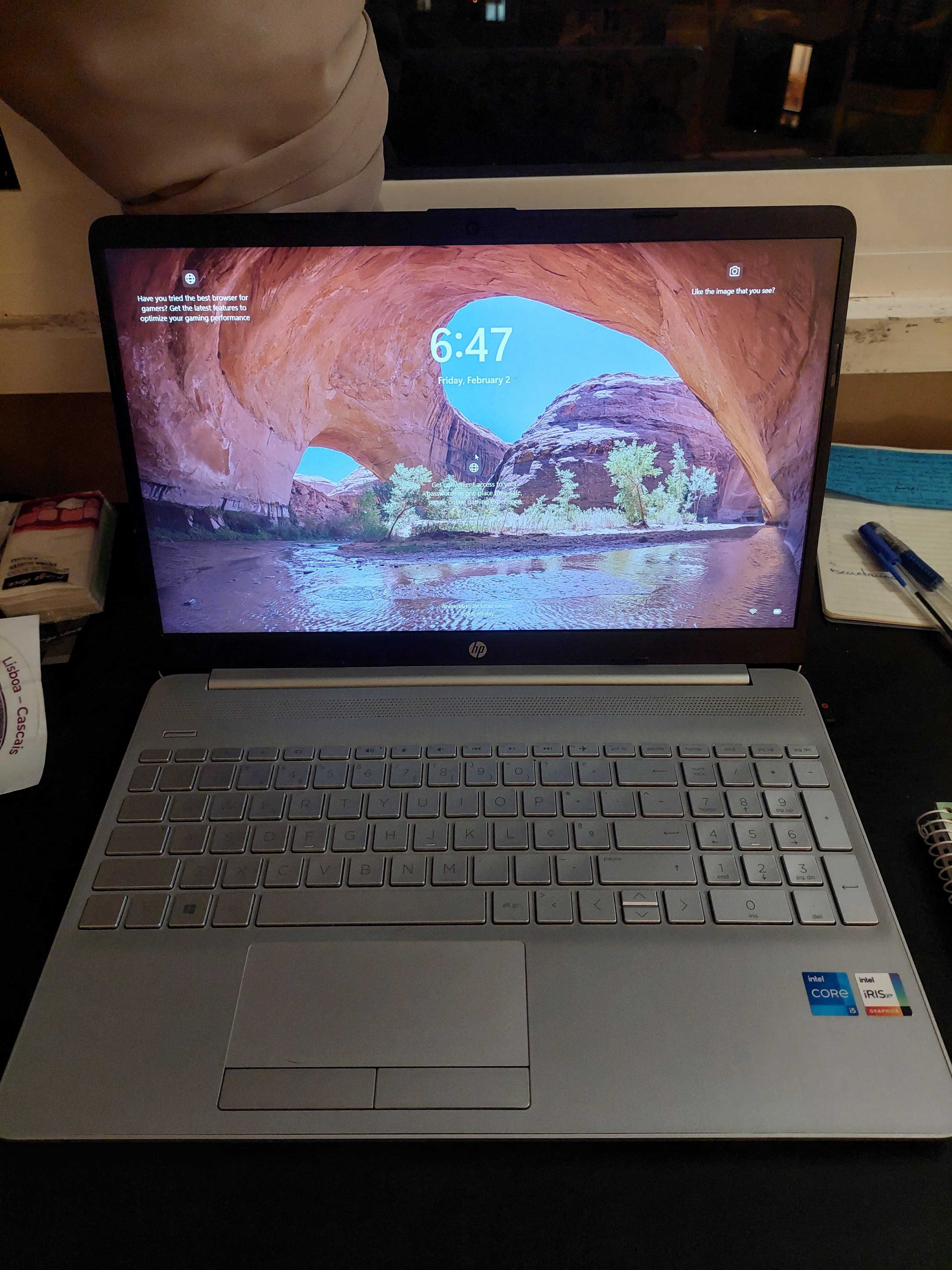 Portatil HP 15" I5 11th geração 12GB RAM , SSD 500GB, Grafica Iris XE