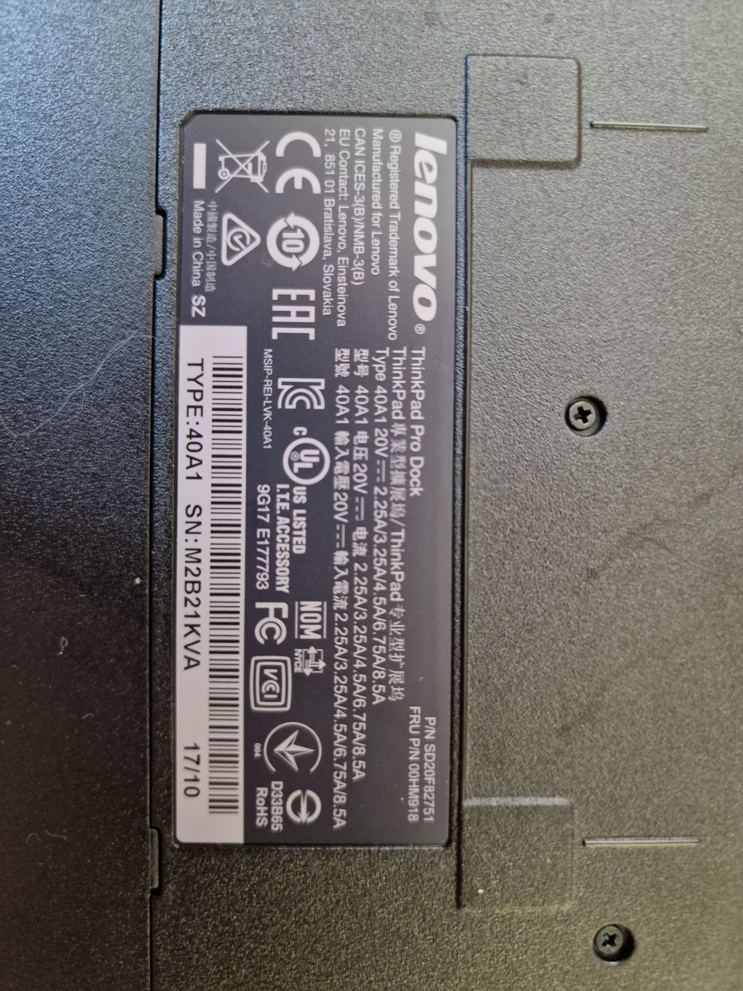 Stacja dokująca Lenovo 40A10135EU