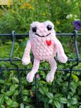 Żabka na szydełku, handmade Żabka, maskotka Żabka pluszowa, Brelok Żab