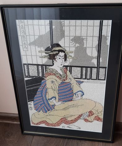 Obraz tkany Geisha 46 cm x 63 cm
