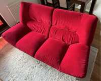 Sofa 3-osobowa bordowa