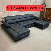 Новый кожаный п-образный диван шкіряний диван