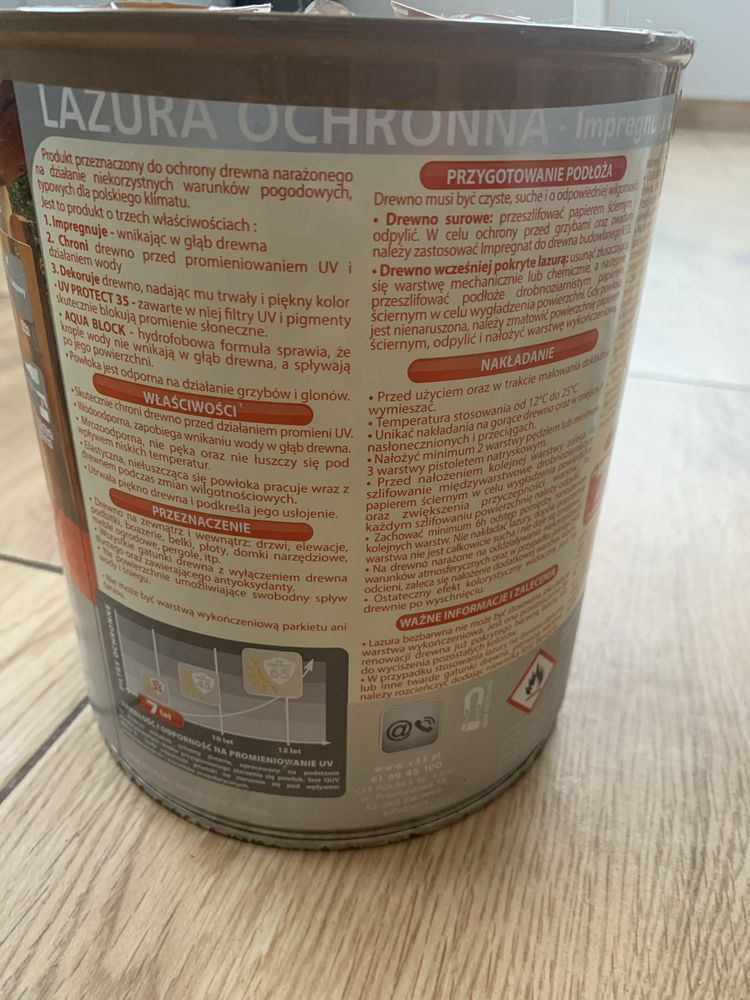 Impregnat do drewna bezbarwny satyna 2,5l