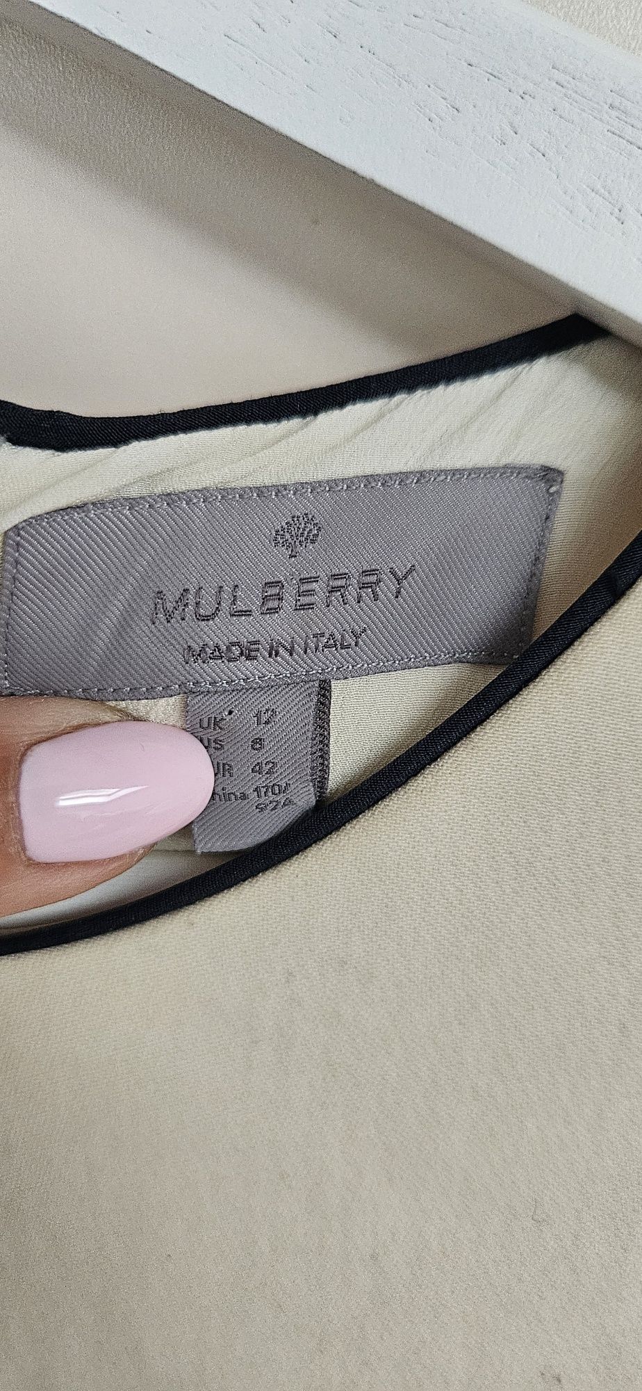 Mulberry. Luksusowa sukienka 100% Jedwab . Sukienka jedwabna 12/38-40