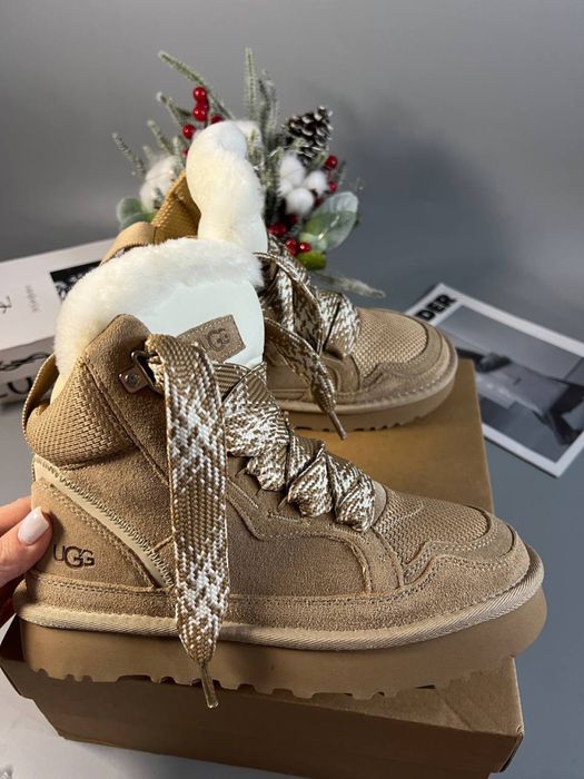 Уггі кросівки  зимові уги ловмел пісочні  UGG lowmel