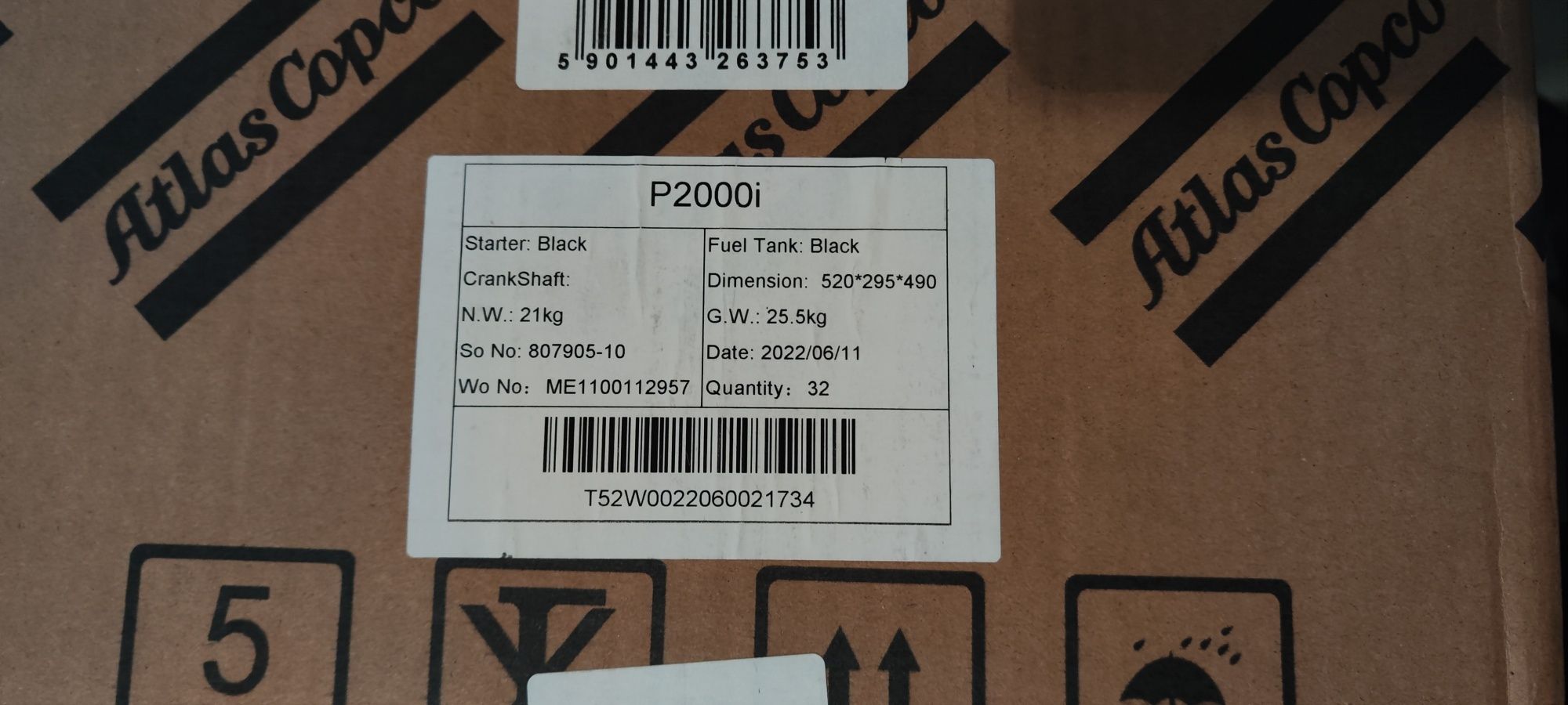 Agregat prądotwórczy Atlas Copco p2000i NOWY, f. Vat