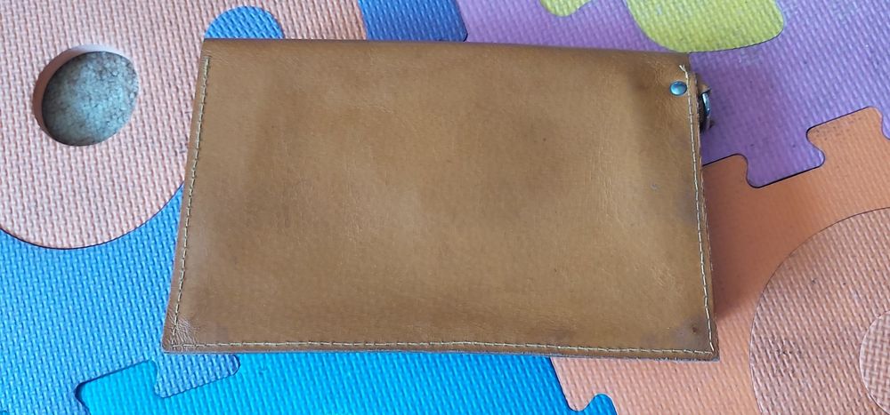 Torebka damska męska skórzana prl vintage