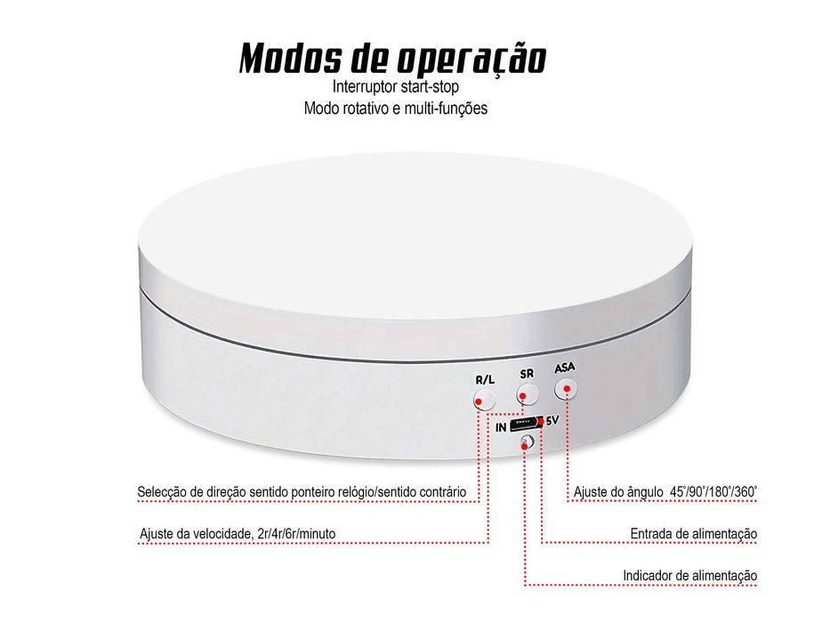 360° Rotating Stand with 3 Speeds for Display and Video64309924353667123