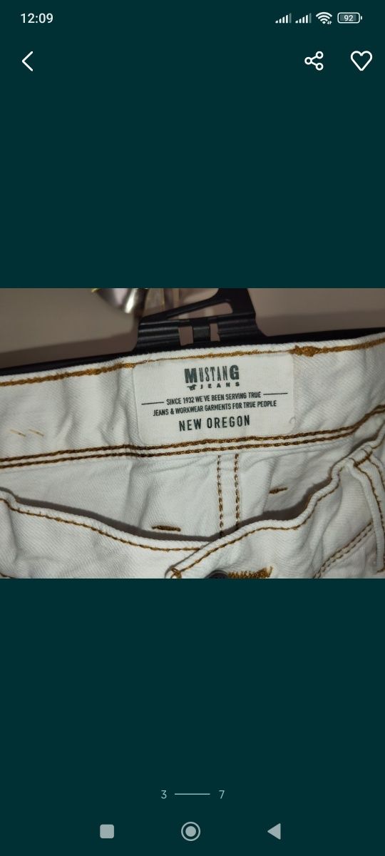 Mustang jeans Oregon spodnie dżinsowe męskie XL W36 L30