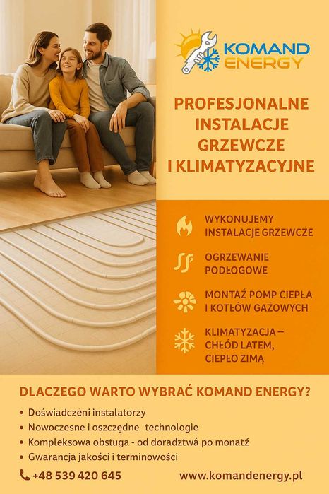 instalacje ogrzewania podłogowego ,pompy ciepła klimatyzacja