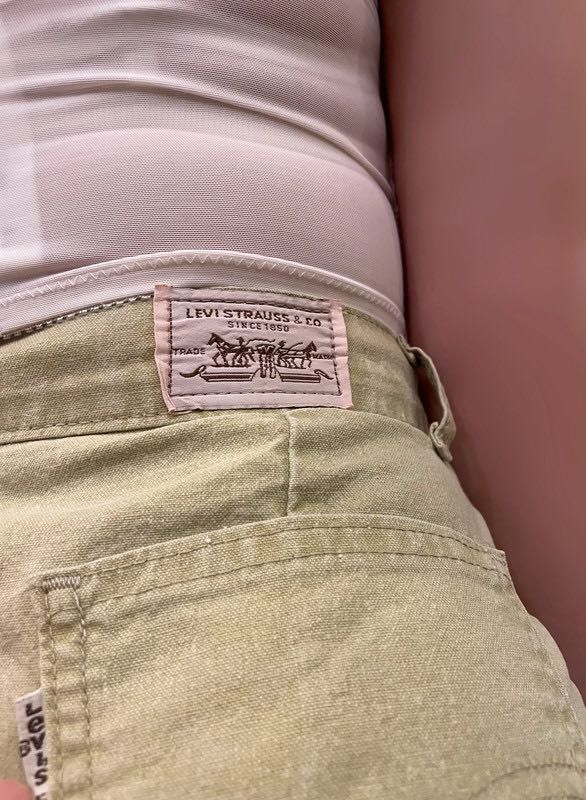 Spódniczka Levis strauss wysoki stan jeansowa zielona s m vintage