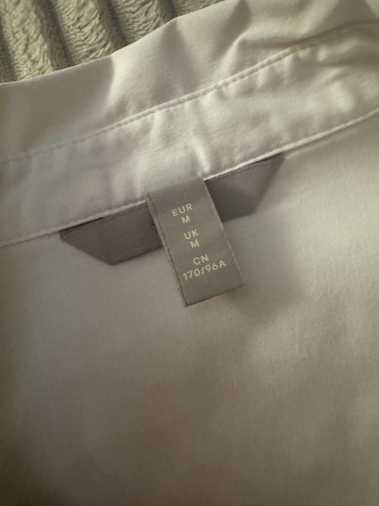 biala koszula basic h&m luzna szeroka