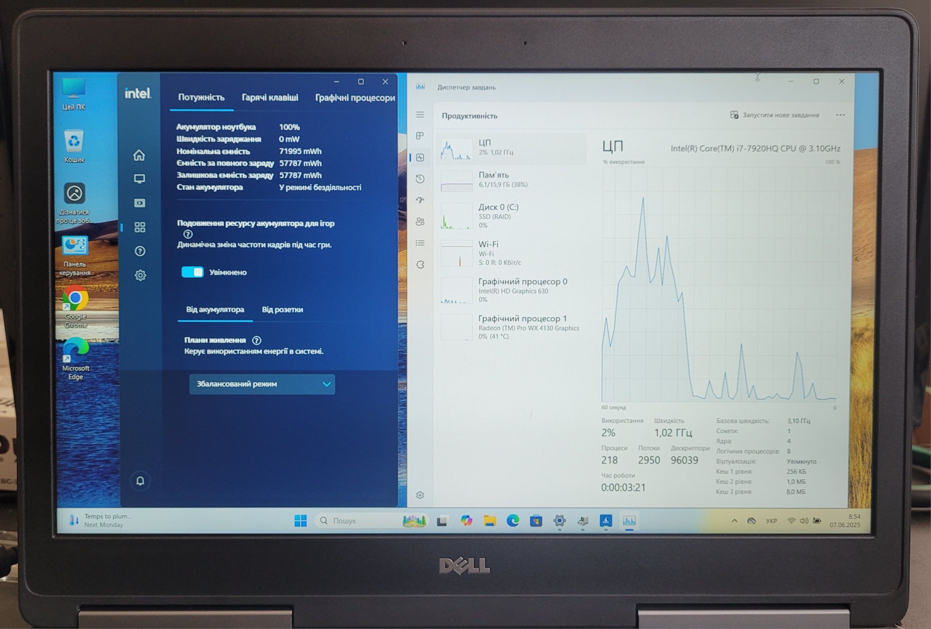 Ноутбук Dell Precision 7520 15,6 Full HD Intel Core I7-7920HQ AMD Pro