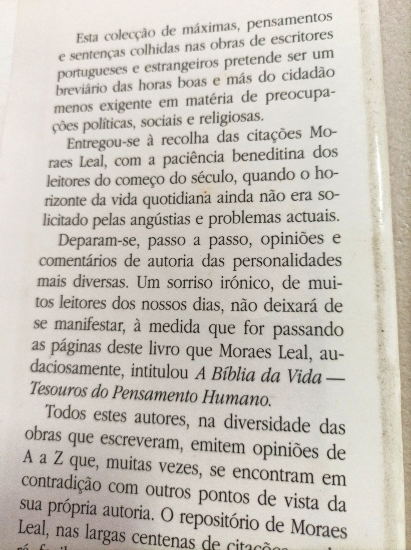 Livro: A Bíblia da Vida - Tesouros do Pensamento Humano