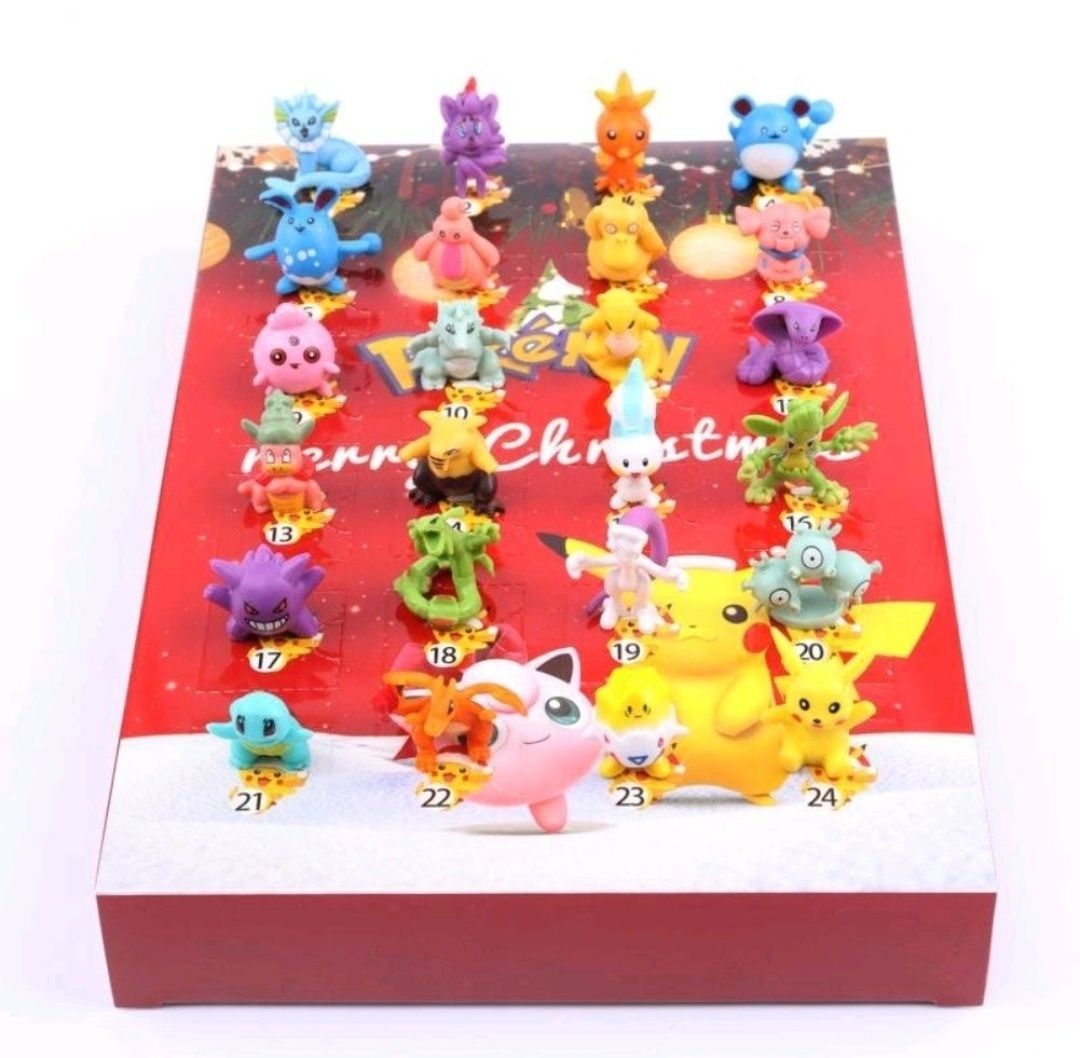 Kalendarz adwentowy pokemon 24 figurki Ash i Pikachu prezent