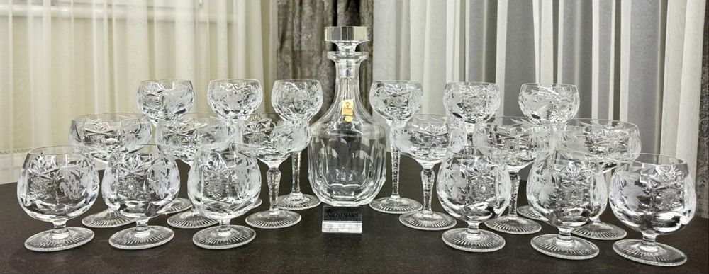 Хрустальные креманки шампанки Nachtmann серия Traube (виноград) GDR