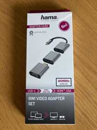 Adapter/Przejściówka USBC HDMI VGA Mini-DisplayPort Hama