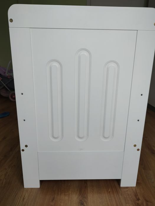 Łóżeczko niemowlęce białe 120x60, Wujec z szufladą