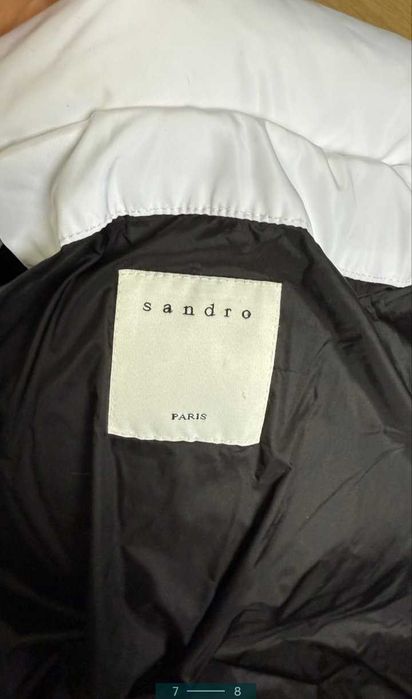 пуховик пуффер білий зимовий Sandro