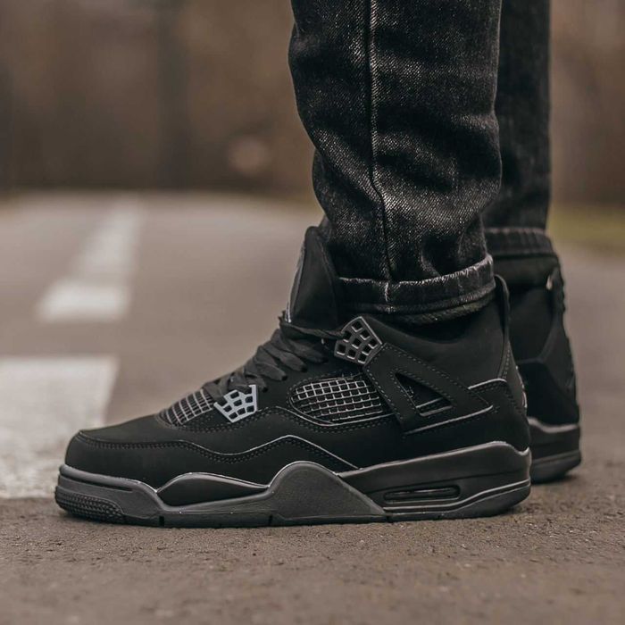 Кросівки Nike Air Jordan 4 Black Cat premium