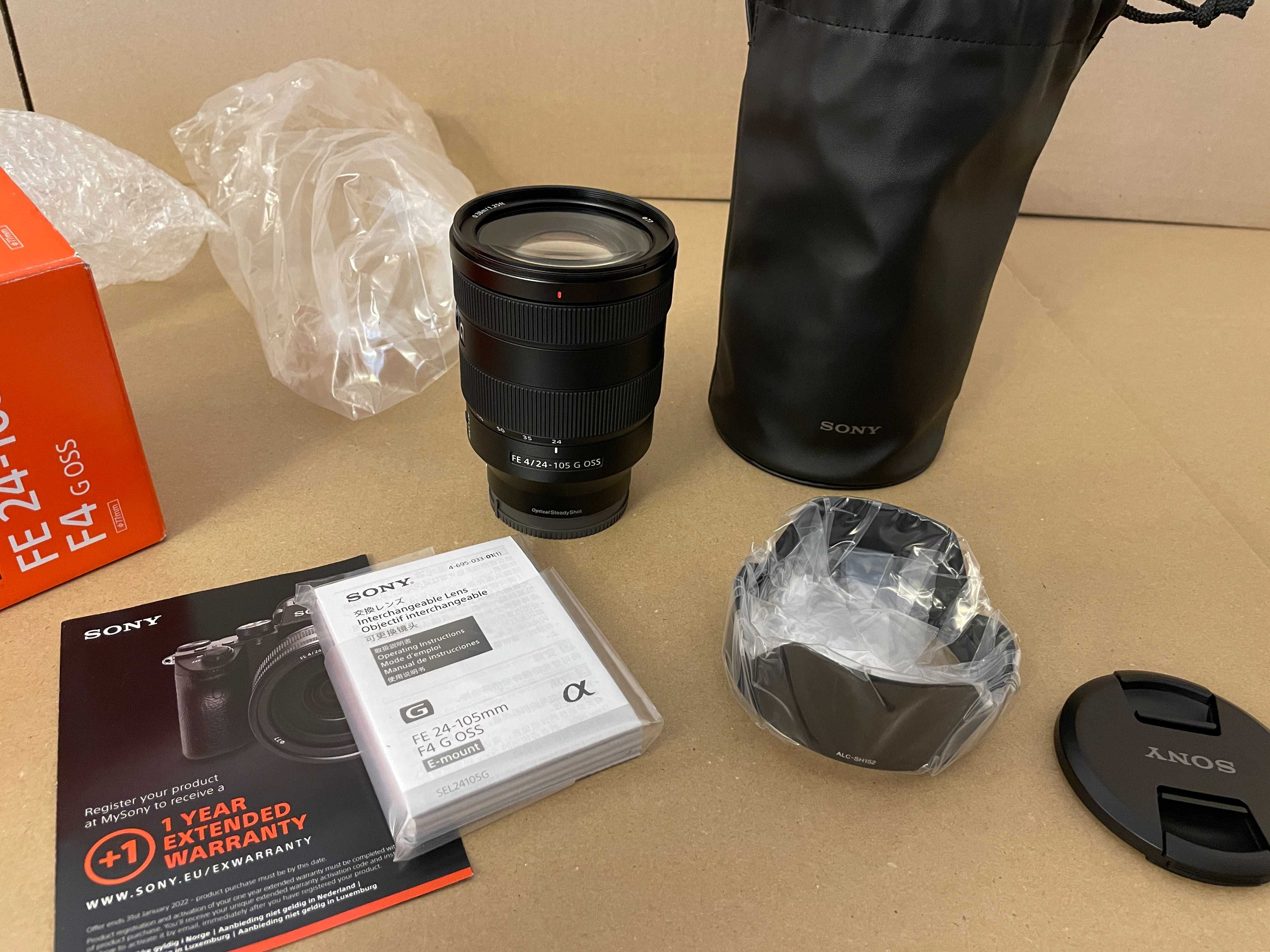 Obiektyw Sony E FE 24-105mm f/4 G OSS SEL24105G Nowy Gwarancja !