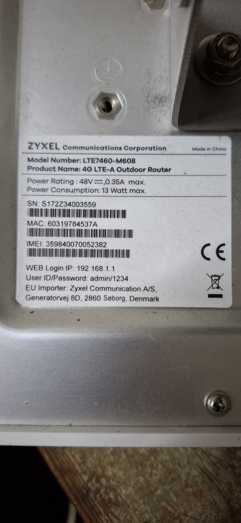 router zewnętrzny zyxel lte7460-m608