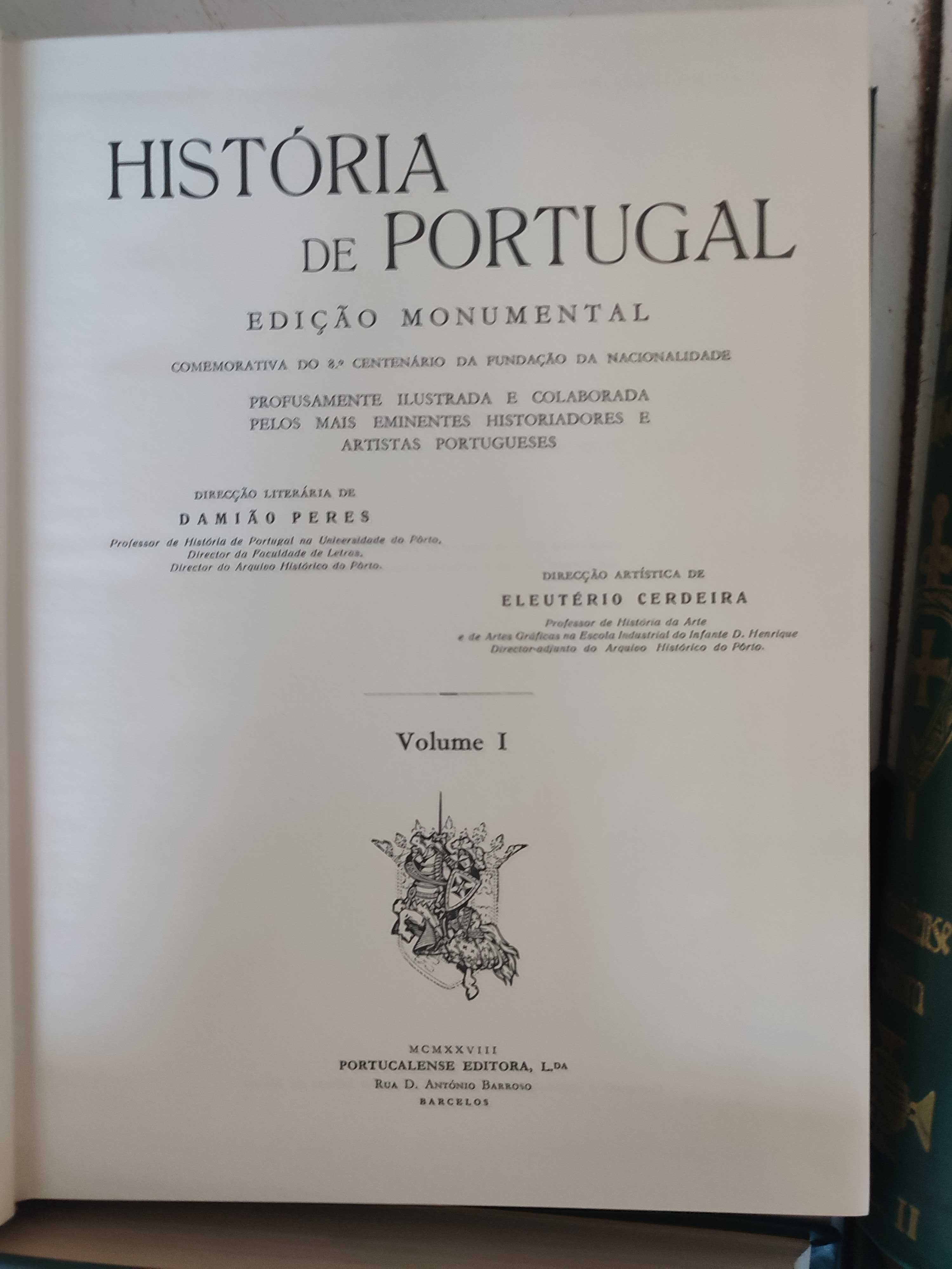 História de Portugal Edição Monumental Portucalense Editora - 10 vol