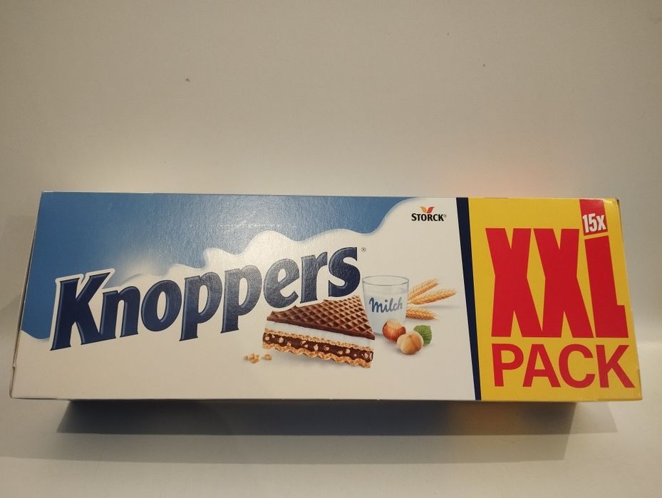 Knoppers 15 wafelków w opakowaniu klasyka smku