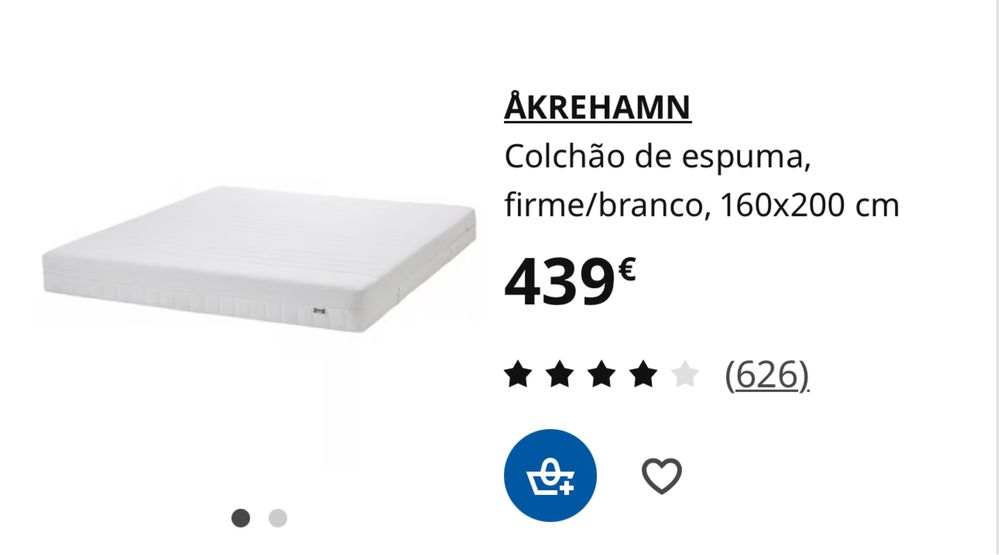 Cama e colchão IKEA