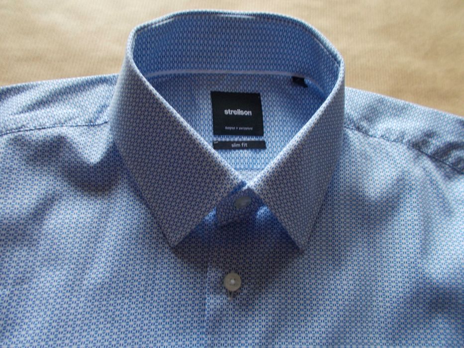 M/L- STRELLSON Premium Nowa Koszula Męska M/L 41 cm SZWAJCARIA