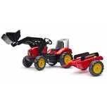 traktor na pedały Czerwony Otwierana Maska z Przyczepką + Łyżka Od 2