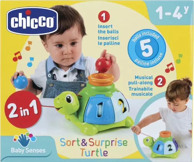 Baby Senses. Pierwsze zabawki. Sorter żółwik. Chicco