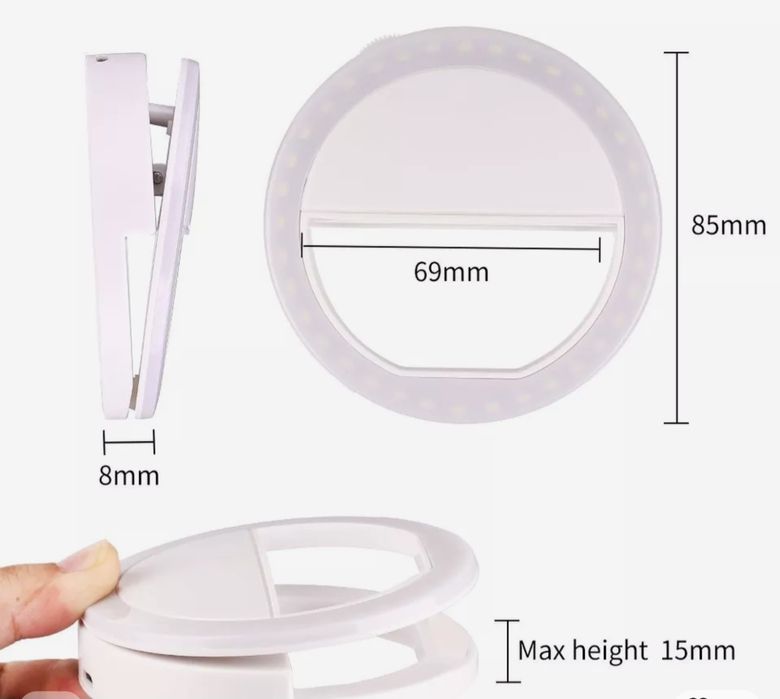 Anel luminoso de selfie