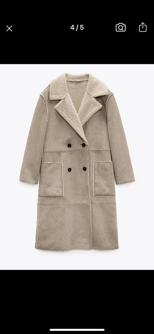 Дубленка женская ZARA, р-р M-L