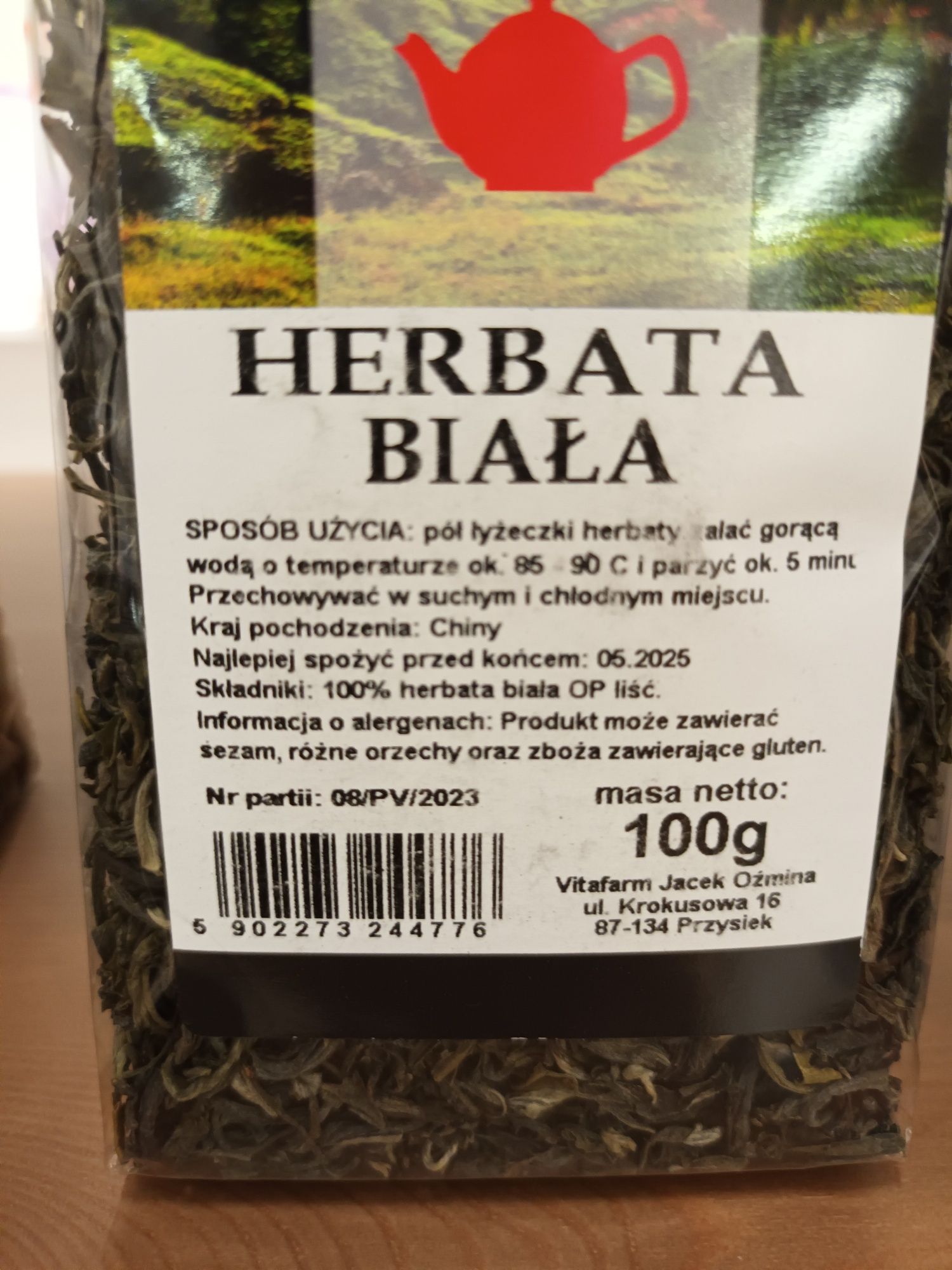 Herbatka biała naturalny skład